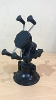 Крепление N-Star малый X-GRIP для смартфонов. Присоска на стекло, муфта 60 мм. Шары 25 мм (1"), высокопрочный композит (NS-SXG-B6-BSCB)