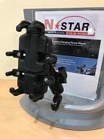 Крепление N-Star AG для смартфонов на руль мотоцикла, трубу. Муфта 95 мм шары 25 мм (1") (NS-AG-B9-BTB)