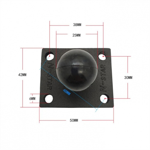 Держатель N-Star Finger Grip для смартфонов, раций и др. устройств. Шар 25 мм (1") (NS-FG) фото 4